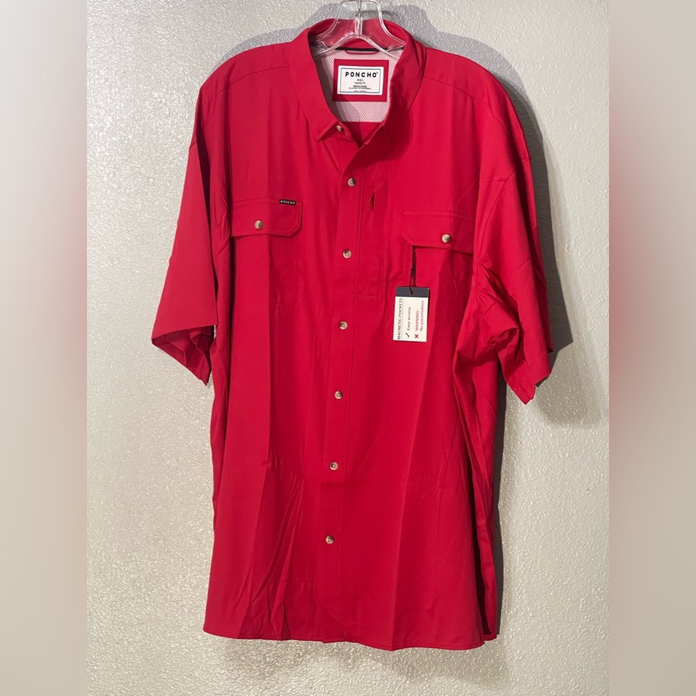 NWOT PONCO “The Original” Flea Flicker Red Shirt - Size XXL